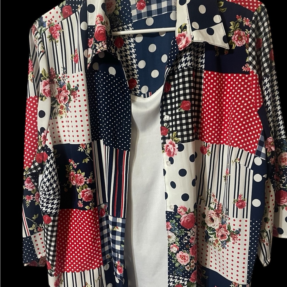 Joanna Multicolor Patchwork Blouse